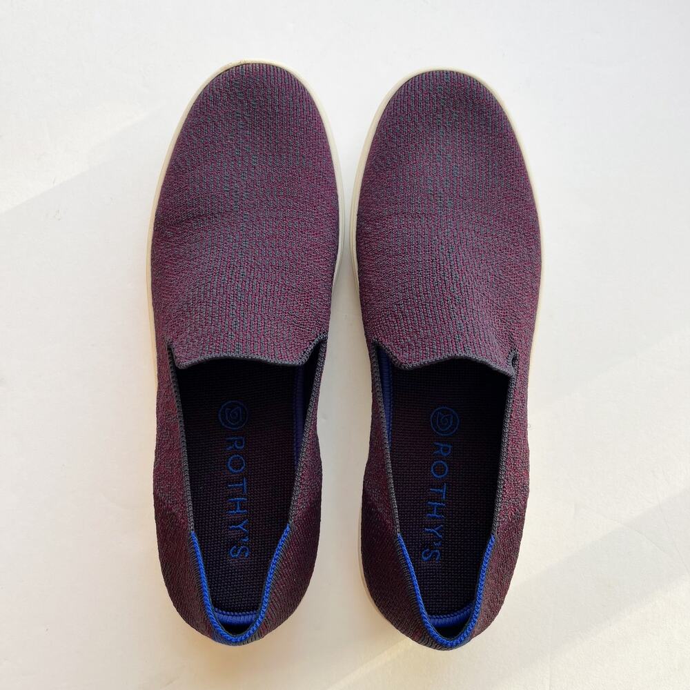 Rothy's The Slip On Sneaker Fig Python Purple Sz 10.5